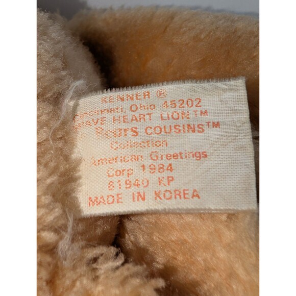 Vintage 1984 Care Bears Cousins Brave Heart Lion ~ 13" Plush Stuffed Kenner - Picture 16 of 16